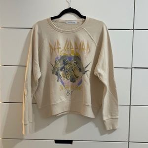 DAYDREAMER cream sweatshirt with leopard